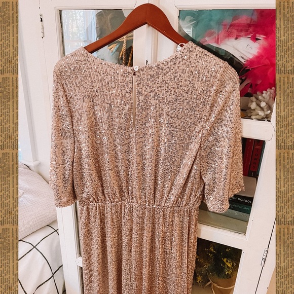 nwt! arula (altar’d state) adela rose gold maxi dress - Picture 8 of 9